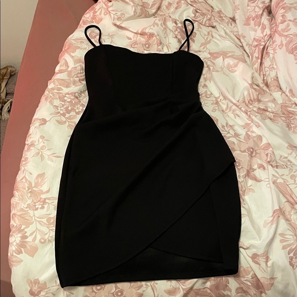 Windsor Black Mini Dress with Spaghetti Straps